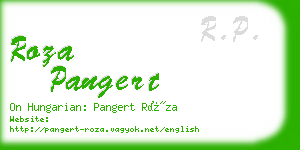 roza pangert business card